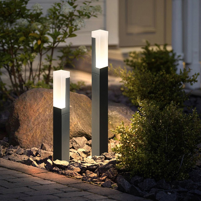 야외 방수 IP65 10 와트 LED 잔디 램프 새로운 스타일 알루미늄 기둥 정원 경로 광장 풍경 잔디 조명 AC85-265V